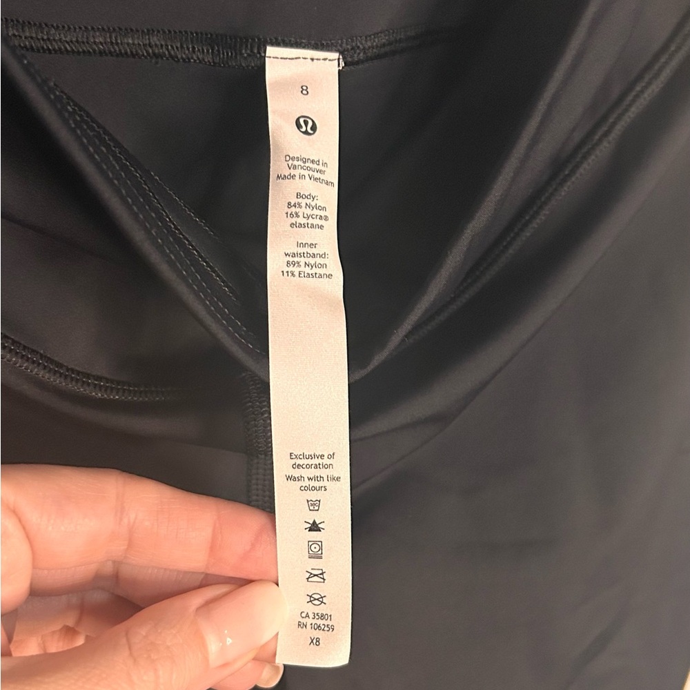 Lululemon Base Pace HR Tight 25" Black LW5DKHS Women's Size 8 NWOT Yoga Athletic - Picture 4 of 6